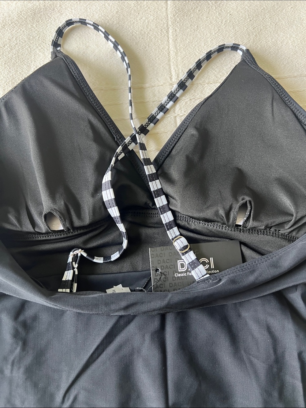 NWT Black Women's Tankini Top & Swim Skirt Set - Daci - Picture 9 of 9